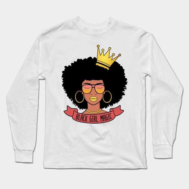 Black Girl Magic For Women Girls Black History Month Gift Long Sleeve T-Shirt by HCMGift